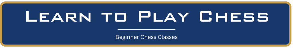 Banner that reads "Learn to Play Chess - Beginner Chess Classes"